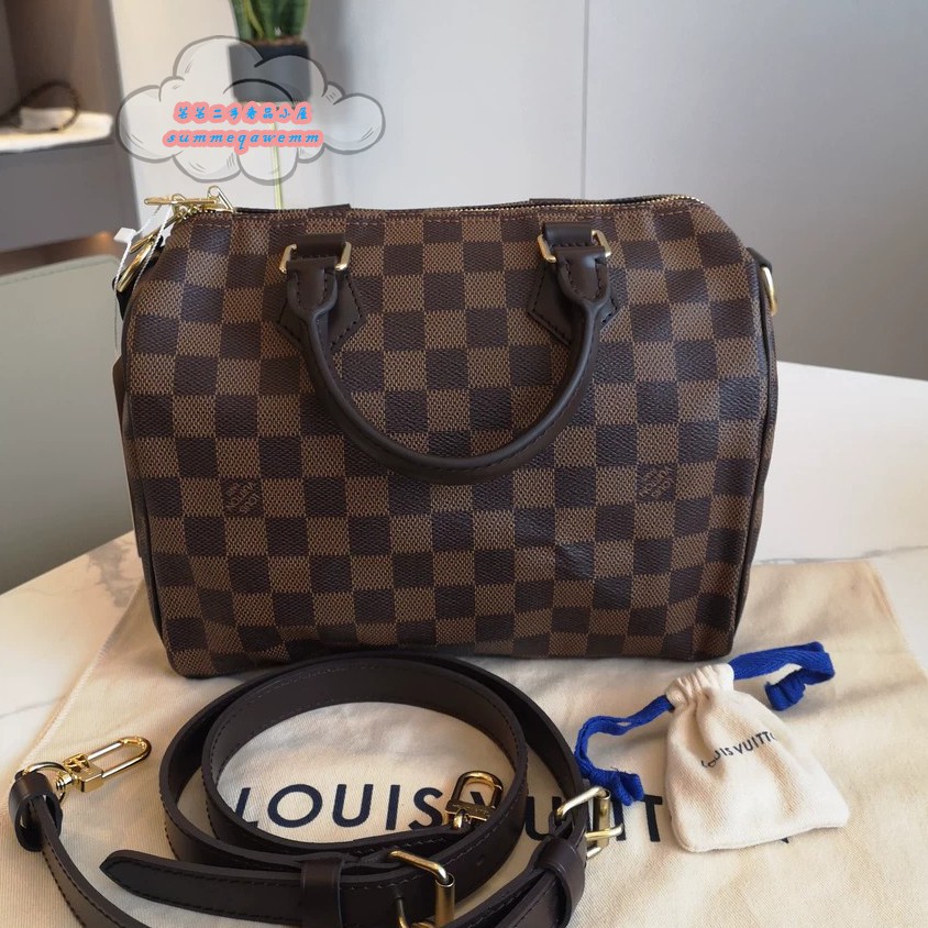 LOUIS VUITTON Louis Vuitton LV Checkerboard Speedy25 Pillow Bag/Handbag/Shoulder Bag/Cross Bag N41368