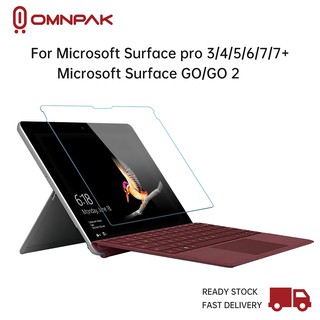 Omnpak ฟิล์มกระจกนิรภัยกันรอยหน้าจอ แบบใส 9H ติดตั้งง่าย สำหรับ Surface Book 1 2 3 Pro 2 3 4 5 6 7 Pro x GO1 2 3 แพ็ก