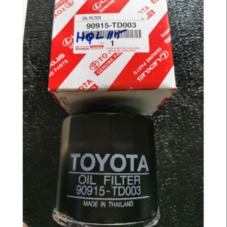 ไส้กรองน้ำมันเครื่อง อะไหล่แท้ D4D / MTX Toyota รหัส 90915-TD003 / 90915-TD004