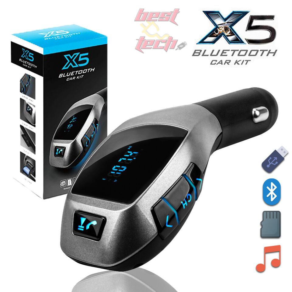 ของแท้ 100 !! บลูทูธในรถยนต์ X5 Bluetooth Car Kit FM Transmitter