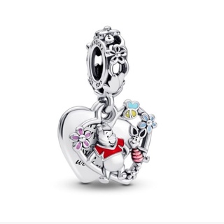 (พร้อมส่ง)*New*Pandora Disney Winnie the Pooh &amp; Piglet Double Dangle Charm