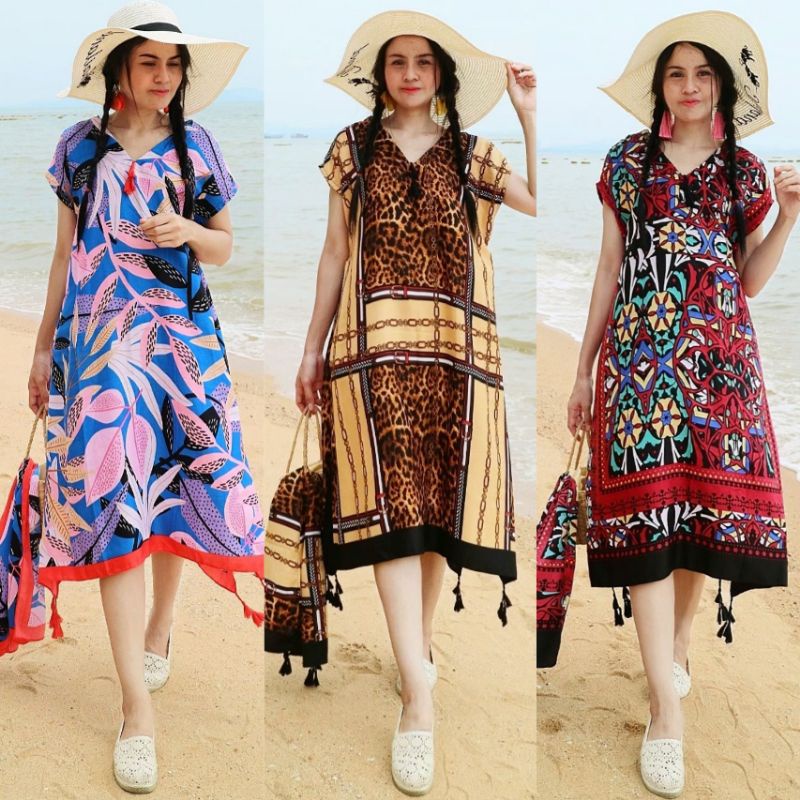 🏖เดรสโบฮีเมียนสไตล์มินิมอล🏖เรียบหรู ดูเเพง📌📌