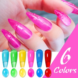 MTSSII น้ํายาทาเล็บเจลลี่แก้ว สีพื้น 7ml สําหรับตกแต่งเล็บ