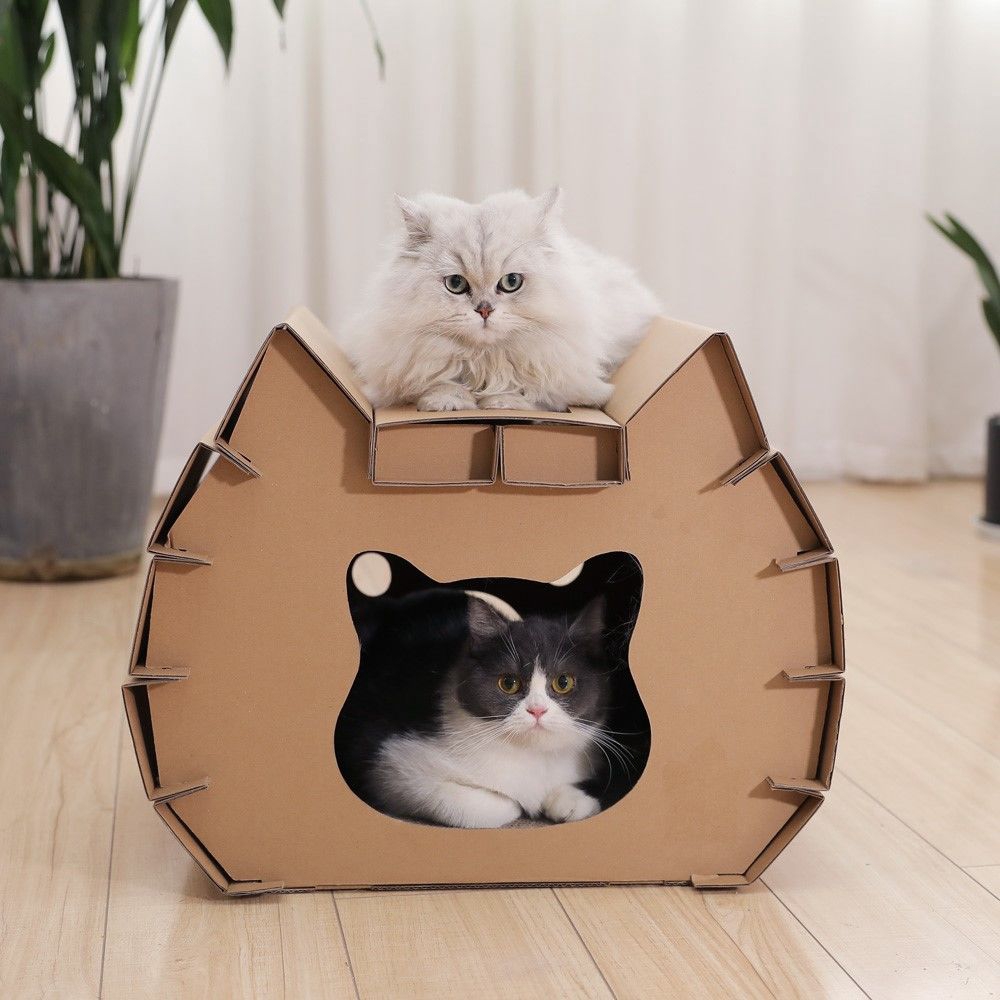TB (Pet) board corrugated paper villa house type grinding claw Cat box ...
