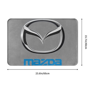 พรมเช็ดเท้า กันลื่น ลายโลโก้ Mazda แบบแห้งเร็ว สําหรับห้องน้ํา ห้องครัว ทางเข้า