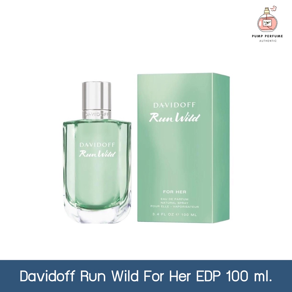 🔥ส่งฟรี+10% Coin Cashback🔥 น้ำหอมผู้หญิง Davidoff Run Wild for her edp 100ml. กล่องซีล