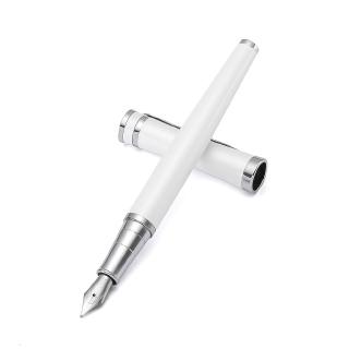 Baoer [Picasso] ปากกาหมึกซึม สเตนเลส โลหะ สีเงิน สีขาว สีดํา B6310
