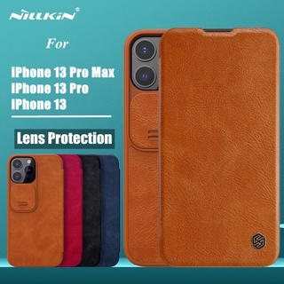 เคสหนังฝาพับ สำหรับ ไอโฟน iPhone 13 Pro  max/ 13 Pro /13 เคสปิดเปิด:Nillkin Qin  สไลด์ป้องกันเลนส์กล้อง  Nillkin