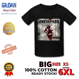 ผ้าฝ้าย 100%ROUND【Size S-4XL】เสื้อยืดลายการ์ตูน Linkin Park ไฮบริดสําหรับผู้ชาย sizes-5xl