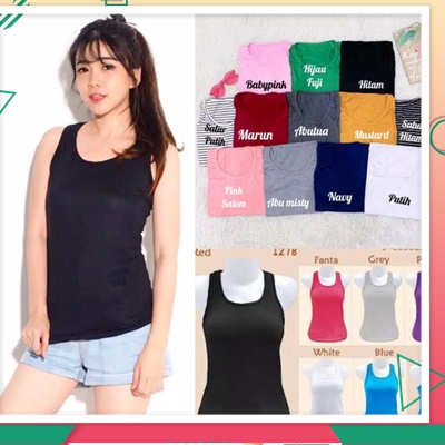Agnes Tanktop Big Strap/Sports Singlet/Agnes Strap เสื ้ อกล ้ ามสตรี