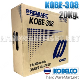 ลวดเชื่อมสแตนเลส 2.6 x 300mm KOBE KOBE-308/26-10 electrode 20kg. โกเบ