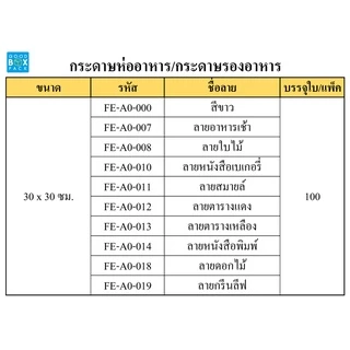 Goodboxpack กระดาษรองอาหาร ห่ออาหาร รองขนม ห่อขนม ห่อแซนวิช