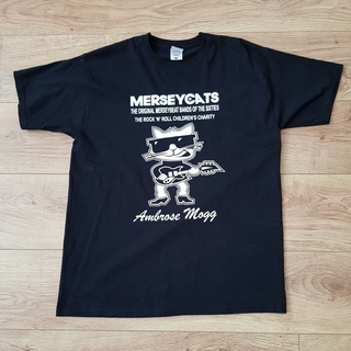 [S-5XL]เสื้อยืด พิมพ์ลาย Merseycats Ambrose Mogg Rock n Roll Charity - L สไตล์วินเทจ สําหรับผู้ชาย 579071