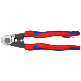 KNIPEX Wire Rope Cutters w/Tap - 190 mm กรรไกรตัดลวดสลิง 190 มม. รุ่น 9562190T