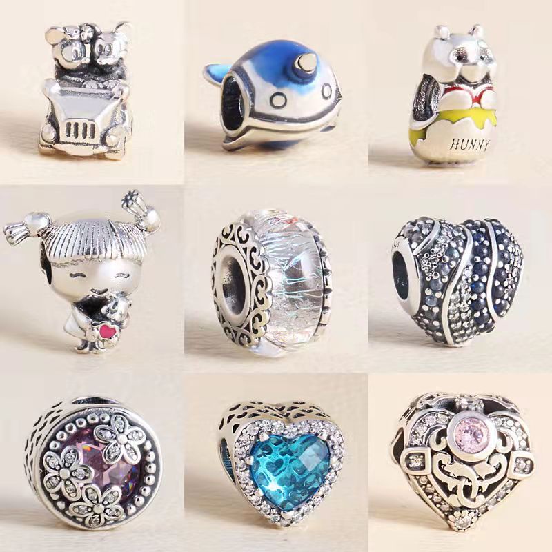 [จุด] แฟชั่นใหม่ของ Pan อุปกรณ์ลูกปัด diy สร้อยข้อมือลูกปัดสร้อยข้อมือหญิงเงินสเตอร์ลิง diy สร้อยข้อมือหลวมจี้ลูกปัด