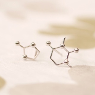 Molecule earring (gold)