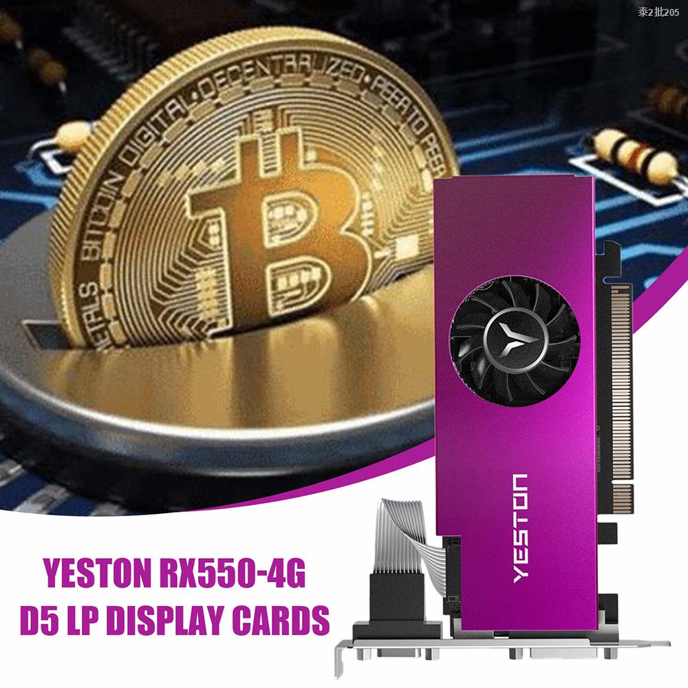 Yeston Radeon RX550 4G D5 LP XL GPU 4GB GDDR5 128bit Desktop computer PC Video Graphics Cards support VGA/DVI-D/HDMI PCI