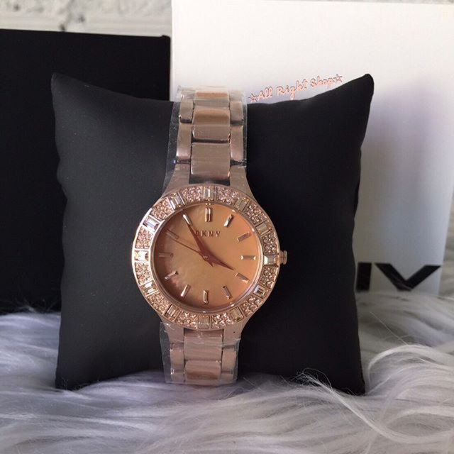 DKNY Chambers Rose Dial Rose Gold-tone Ladies Watch