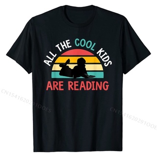 เสื้อยืดผ้าฝ้ายพรีเมี่ยม หนังสือ The Cool Kids Are Reading สําหรับเด็ก และผู้รักหนังสือ &amp;amp; เสื้อยืด ผ้าฝ้าย พิมพ์ลายต