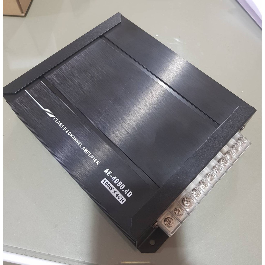พาวเวอร์แอมป์คลาสดี4แชนแนล AE4060.4D ขับกลางแหลม แรงๆ รวม 8-16 ดอก
