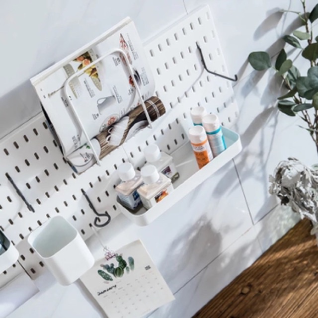 ✱▦Pegboard กระดานแขวนผนังสำหรับจัดเก็บของพร้อมชุดติดตั้ง (ไม่ต้องเจาะผนัง)