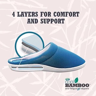 Cool bamboo anti-fatigue gel slippers รองเท้าสลิปเปอร์ เจลมหัศจรรย์ เพื่อแก้ปัญหาปวดเท้าได้อย่างดี 1 คู่ (42-43) T0198