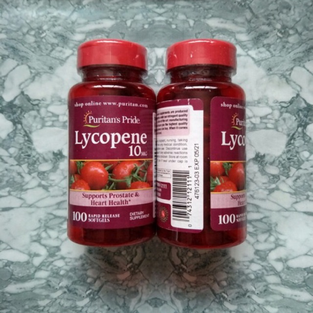 Puritan's pride Lycopene 10 mg 100 เม็ด