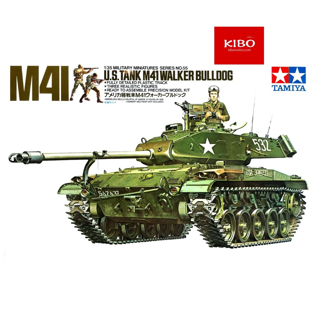 The model consists of a tank Tamiya m41 Walker bulldogs 1/35 scale.
