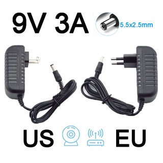 อะแดปเตอร์แปลงไฟ 5.5*2.5 มม. 9 โวลต์ 3A 110V 220V AC เป็น DC