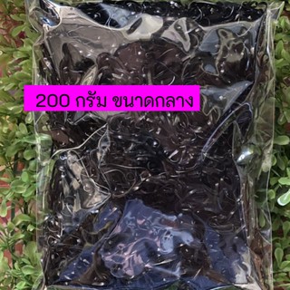 ยางรัดผม เส้นกลาง สีดำ 200 กรัม