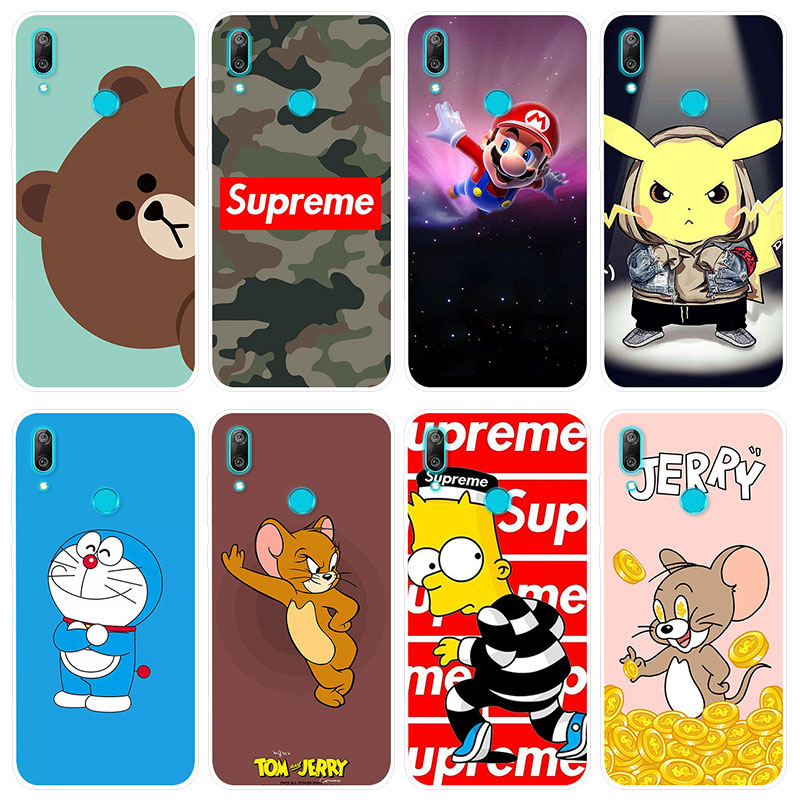 เคสสำหรับ Huawei Y7 2019 Case Silicone Back Cover Soft Casing HUAWEIY72019 cartoon TPU เคส