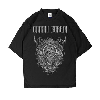 เสื้อยืด DIMMU Drill BLACK TSHIRT / METAL สีดํา สีเทา