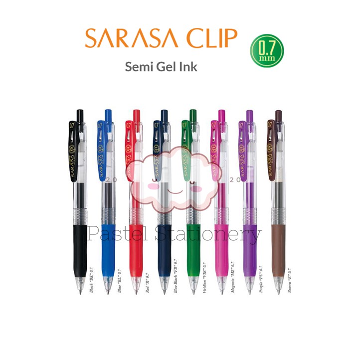 ปากกาเจลสีคลิป Zebra Sarasa 0.7 มม. - ปากกาสี 0.7 มม.