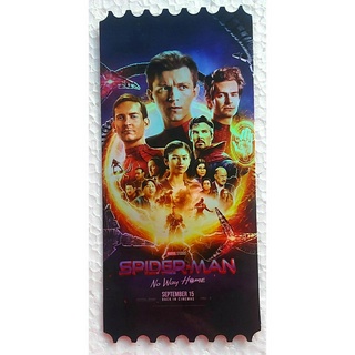 CollectibleTicketการ์ดวิบวับSFจากหนังSpiderManNoWayHomeสไปเดอร์แมนโนเวย์โฮม