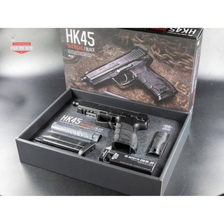 ของเล่น Tokyo Marui HK45 (เก็บเสียง+กริ๊บหลัง) สีดำ ระบบกรีนแก๊ ส