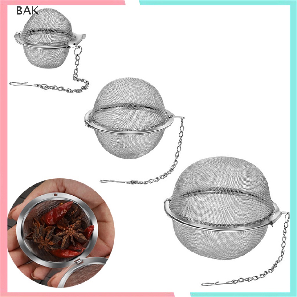 BAK ชาสแตนเลส Infuser Sphere ล็อคเครื่องเทศกรองชา MeshTea กรองเครื่องมือ BA