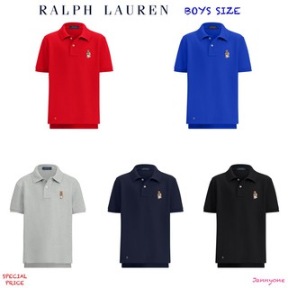 RALPH LAUREN SLIM FIT BEAR COTTON MESH POLO SHIRT ( BOYS SIZE 8-20 YEARS )