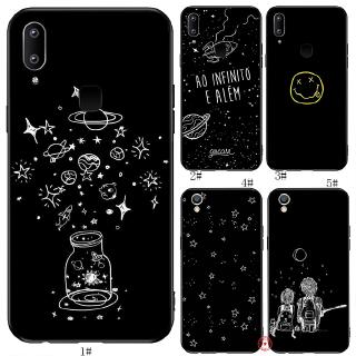 เคสโทรศัพท์ tpu พิมพ์ลายการ์ตูน ขอบแบบ นิ่ม สีดํา สำหรับ vivo v 5 s v 5 v 7 plus lite v 9 v 11 v 15 pro y 66 y 79 y 85 y 89 u 3