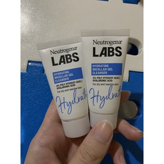 Neutrogena hydrating micellar gel cleanser 10g 💯พร้อมส่ง ขายต่อ1หลอดค่ะ