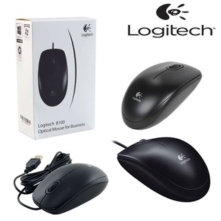 เมาส์ LOGITECH B100 Optical MOUSE เม้าส์ ประกันศูนย์ไทย 1 ปี (ของแท้)