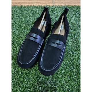 Fitflop Allegro Leather Penny Loafers Suede/Leather Black คัชชูสีดำ ไซส์ 36