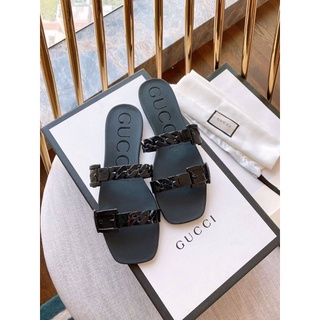 รองเท้าแตะ กุชชี่ Rubber slide sandals งานออริ