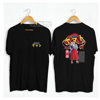 เสื้อยืดผ้าฝ้าย พิมพ์ลายอนิเมะ YAMATO ONIGASHIMA Onepiece สไตล์ญี่ปุ่น โอเวอร์ไซซ์ 30s สําหรับผู้ชาย ผู้หญิง