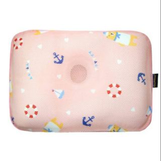 Gio Pillow หมอนเด็กพรีเมียมจากเกาหลี ป้องกันศีรษะแบน ลาย  Pink Bear