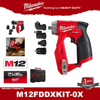 Milwaukee M12 FDDXKIT สว่านไร้สาย เปลี่ยนหัวได้ 4-in-1 ขนาด12 โวลต์ INSTALLATION DRILL (ตัวเปล่า)