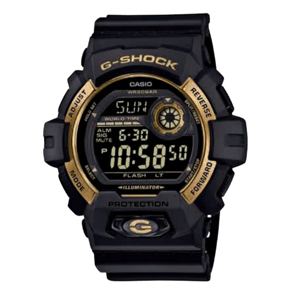 Casio G-Shock นาฬิกาข้อมือผู้ชาย สายเรซิ่น รุ่น G-8900,G-8900GB,G-8900GB-1 - สีดำ