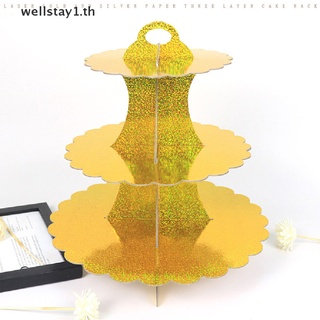 [wellstay1] Cup Cake Stand 3 Tier Cupcake Stand Paperboard Solid Cake Stands DIY Cake Cupcak [TH]