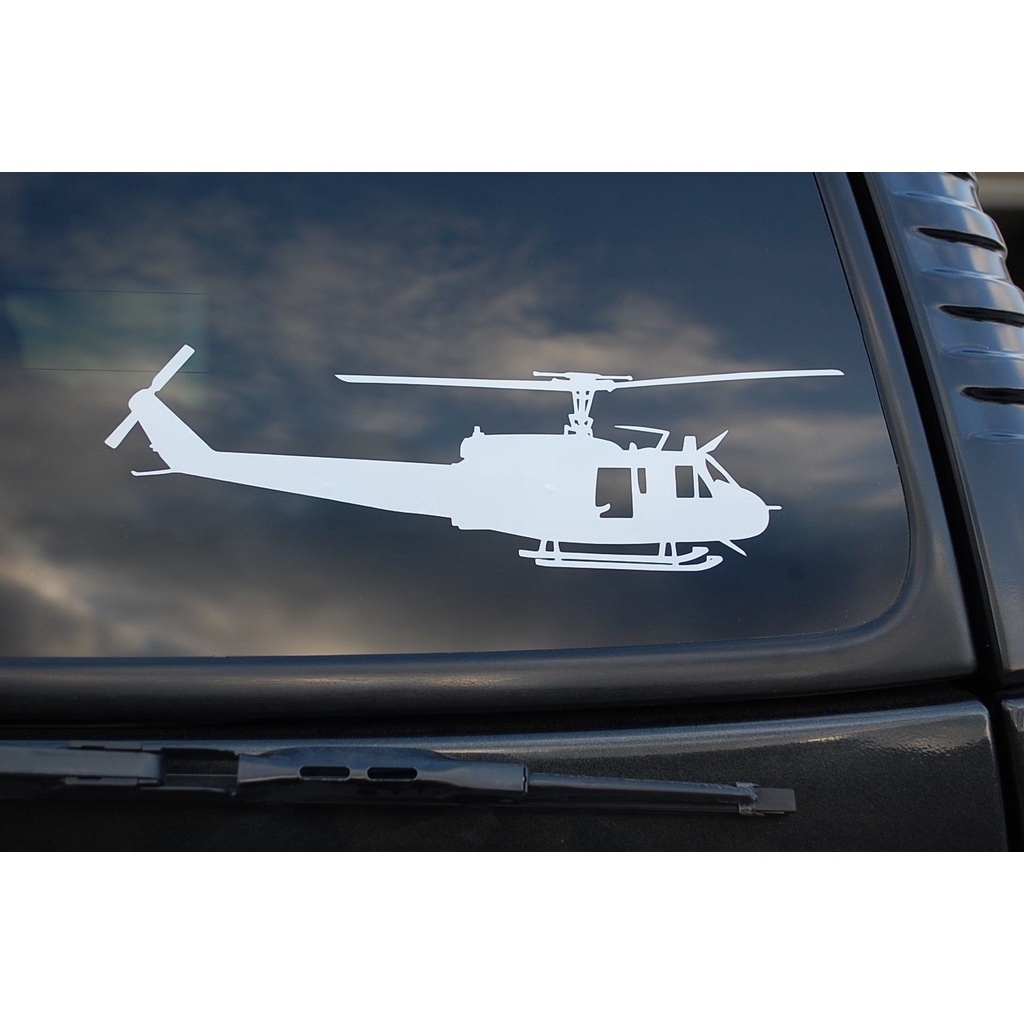 Huey เฮลิคอปเตอร์ UH-1H สติกเกอร์ไวนิล Decal Wall Car Window Pick ถึง 3 (V419)
