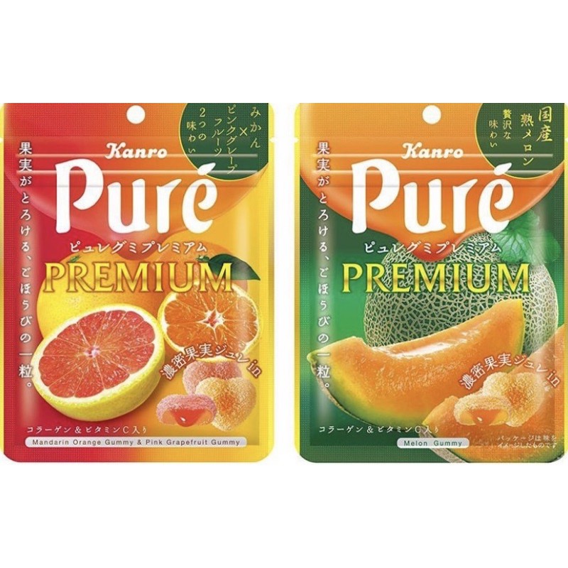 Kaneohe Pure popular fruit gummiesเยลลี่ รูปหัวใจ รสผลไม้ เยลลี่คอลลาเจน มีวิตามิซีจากญี่ปุ่น56g