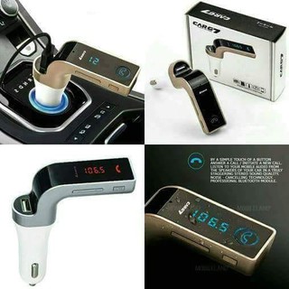 T Car Kit Car G7 บลูทูธในรถยนต์ 4 in 1 (มี5 สีเงิน ทอง ม่วง ชมพูเเละดำ)  บลูทูธในรถยนต์ Car Kit CarG7 4 in 1  CarG7 4in1